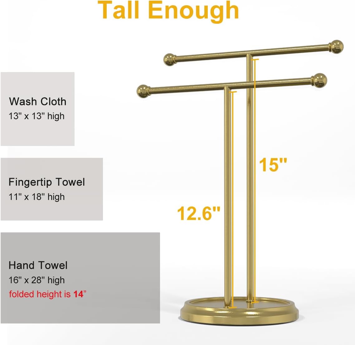 stainless steel gold hand towel holder stand
