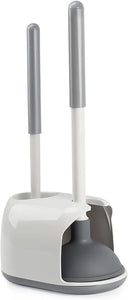 TreeLen Toilet Plunger and Bowl Brush with Holder Combo Set for Bathroom Cleaning