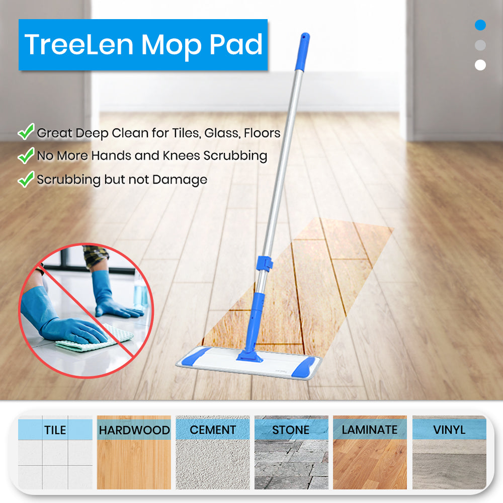 thumbnail image 2 of Accessotech Extendable Microfibre Floor Mop – Wet/Dry Cleaner For Tile, Laminate, Hardwood, With 3 Replacement Heads 2 of 13