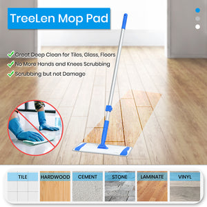Microfiber Mop Floor Mops for Cleaning with Long Handle 360 Dust Mopping with Reusable Mop Pads for Hardwood Tile Laminate Vinyl Wood Floors Kitchen