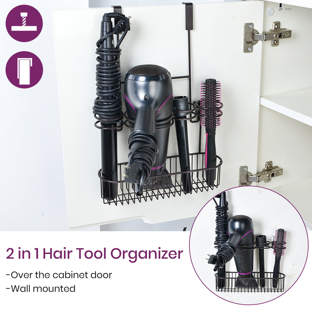 TreeLen Hair Dryer Holder Organizer Bathroom Styling Tool Appliance St