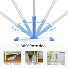Load image into Gallery viewer, Microfiber Mop Floor Mops for Cleaning with Long Handle 360 Dust Mopping with Reusable Mop Pads for Hardwood Tile Laminate Vinyl Wood Floors Kitchen