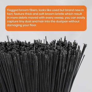 Heavy-Duty Broom, Long Handle Angle Broom for Garages, Courtyard, Sidewalks, Decks and Outdoor Surfaces, Perfect for Home Kitchen Room Office Floor