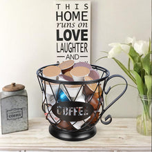 Load image into Gallery viewer, Coffee Pod Holder Mug Shape MultiUse K Cup Holder Kcup Storage Organizer for Counter Coffee Bar Black