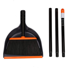Load image into Gallery viewer, TreeLen Angle Broom and Dustpan Set, Dust Pan Snaps on Broom Handles Orange