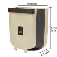 Load image into Gallery viewer, Trash Can 2.3Gallon for Kitchen Bathroom Outdoor - Brown Khaki