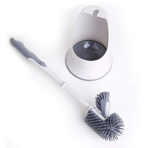 TreeLen Toilet Brush Set,Toilet Bowl Brush and Holder for Bathroom Toilet - White 2 PCS