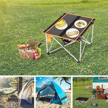Load image into Gallery viewer, Folding Camping Table | Portable Solar Table with Storage Bag | Ultralight Folding Table for Outdoor, Picnic, Beach, BBQ, Hiking, Backpacking
