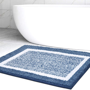 Bathroom Rug Mat, Ultra Soft and Water Absorbent Bath Rug, Bath Carpet, Machine Wash/Dry, for Tub, Shower, and Bath Room (Navy)