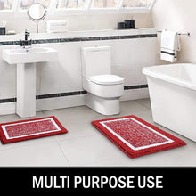Load image into Gallery viewer, Bathroom Rug Mat, Ultra Soft and Water Absorbent Bath Rug, Bath Carpet, Machine Wash/Dry, for Tub, Shower, and Bath Room (Red)
