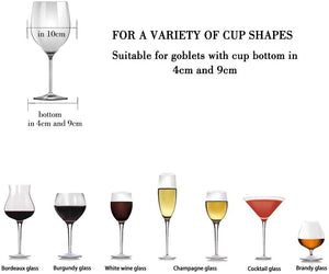 Wine Glass Rack - Under Cabinet Stemware Wine Glass Holder Glasses Storage Hanger Metal Organizer for Bar Kitchen Black