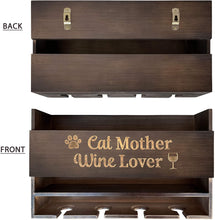 Load image into Gallery viewer, Cat Lover Gifts for Women or Wine Gifts for Women. Our Cat Mother Wine Lover Wine Rack or Cat Themed Gifts for Women are Ideal Cat Gifts for Cat Lovers or Wine Related Gifts for a Cat Mom