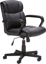 Load image into Gallery viewer, Ergonomic, Adjustable, Swivel Office Desk Chair with Armrest, Black Bonded Leather