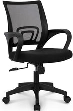 Load image into Gallery viewer, Office Chair Computer Desk Chair Gaming - Ergonomic Mid Back Cushion Lumbar Support with Wheels Comfortable Blue Mesh Racing Seat Adjustable Swivel Rolling Home Executive (Black)