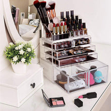 Load image into Gallery viewer, Makeup Organizer 3 Pieces Acrylic Cosmetic Storage Drawers and Jewelry Display Box, Clear