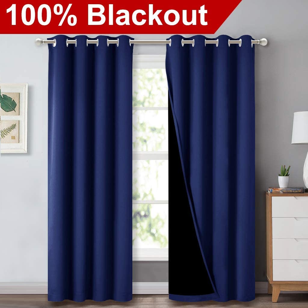 Bedroom Full Blackout Curtain Panels, Super Thick Insulated Grommet Dr –  TreeLen, image size:1024x1024