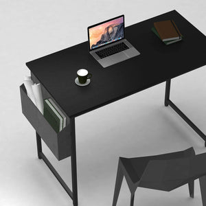 Computer Desk 32 inch Home Office Writing Study Desk, Modern Simple Style Laptop Table with Storage Bag, Black