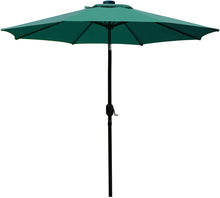 Load image into Gallery viewer, Patio, Lawn &amp; Garden 9&#39; Patio Umbrella Outdoor Table Umbrella with 8 Sturdy Ribs (Dark Green)