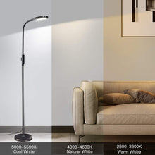 Load image into Gallery viewer, LED Floor Lamp with 5 Brightness Levels &amp; 3 Color Temperatures, 1815 Lumens, Adjustable LED Floor Light, Dimmable Reading Standing Lamp for Sewing Living Room Bedroom Office