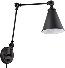 Load image into Gallery viewer, Industrial Wall Sconce with ON/Off Switch, Edison Vintage Style Swing Arm Wall Lamp (Bulb Not Included)