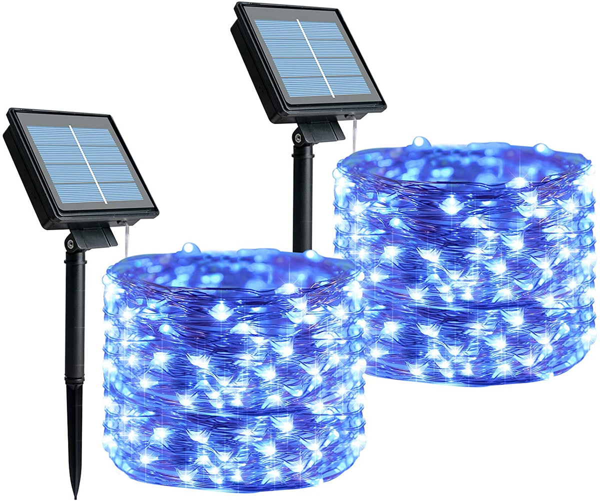 Outdoor Solar String Lights, Pack 33 Feet 100 Led Solar Powered Fair –  TreeLen