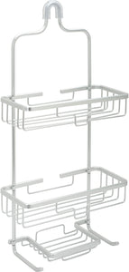 Shower Caddy Basket Shelf with Hooks,Home NeverRust Rustproof Aluminum Shower Caddy, Satin Chrome