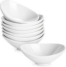 Load image into Gallery viewer, Dip Bowls Ceramic, White Dipping Bowls, Serving Bowls for Side Dishes, Soy Sauce Dish 3 Oz, Gravy Boat Dipping Sauce Dish Porcelain, Set of 8