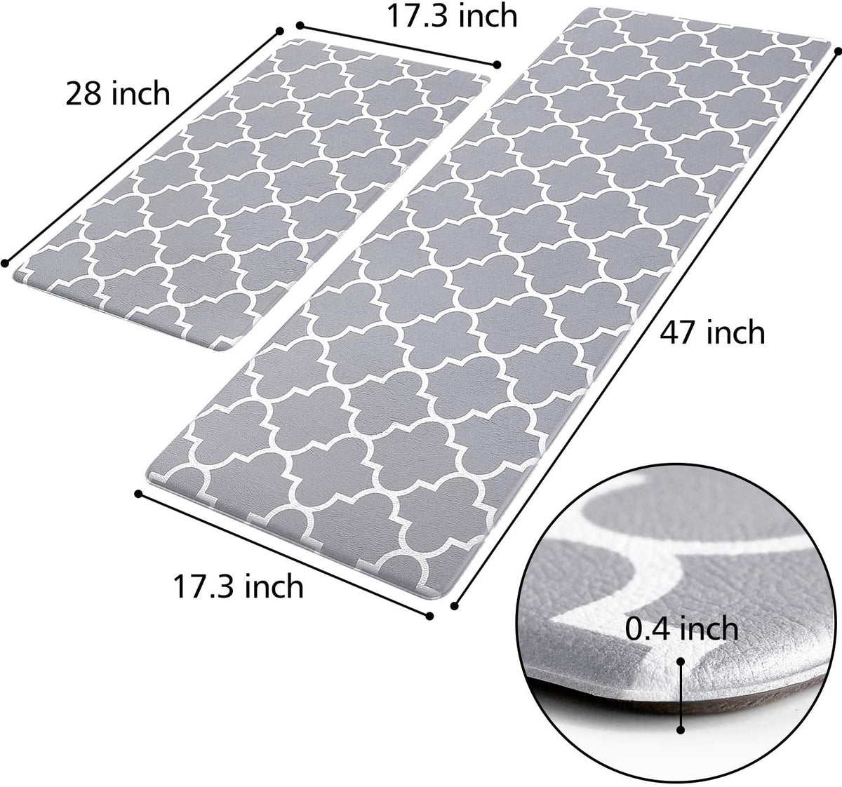 Kitchen Mat [2 PCS] Cushioned Anti-Fatigue Floor Mat, Waterproof Kitch –  TreeLen