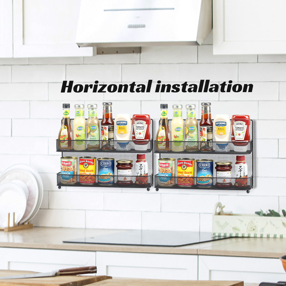 Wall Mount Spice Rack Organizer