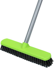 Load image into Gallery viewer, Floor Scrub Brush with Long Handle, Stiff Bristle Deck Scrubber Brush for Cleaning Tile Shower Patio Garage Kitchen Pool