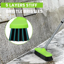 Load image into Gallery viewer, Floor Scrub Brush with Long Handle, Stiff Bristle Deck Scrubber Brush for Cleaning Tile Shower Patio Garage Kitchen Pool