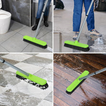 Load image into Gallery viewer, Floor Scrub Brush with Long Handle, Stiff Bristle Deck Scrubber Brush for Cleaning Tile Shower Patio Garage Kitchen Pool