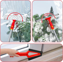 Load image into Gallery viewer, Long Handle Window Cleaning Kit,Rotatable Rubber Squeegee and Microfiber Scrubber,with Window Track Cleaning Tools- Window Cleaner Tool for Indoor Outside Window Glass Door Mirror Car Windshield
