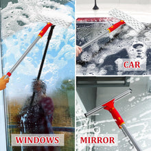 Load image into Gallery viewer, Long Handle Window Cleaning Kit,Rotatable Rubber Squeegee and Microfiber Scrubber,with Window Track Cleaning Tools- Window Cleaner Tool for Indoor Outside Window Glass Door Mirror Car Windshield