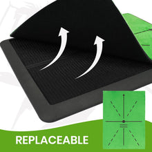Load image into Gallery viewer, Golf Mats Practice Indoor Outdoor Path Feedback Golf Training Mat 16&quot;X12&quot; Detection Batting Extra Replaceable Golf Impact Mat Golf Gifts for Men/Women