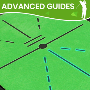 Golf Mats Practice Indoor Outdoor Path Feedback Golf Training Mat 16"X12" Detection Batting Extra Replaceable Golf Impact Mat Golf Gifts for Men/Women