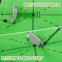 Load image into Gallery viewer, Golf Mats Practice Indoor Outdoor Path Feedback Golf Training Mat 16&quot;X12&quot; Detection Batting Extra Replaceable Golf Impact Mat Golf Gifts for Men/Women