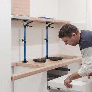 Install Cabinets 2-Pack Tools 20'' to 46.5'' Adjustable Support Pole Third Hand Tool with 154 Lbs Capacity for Cabinet Jack, Drywall Jack& Cargo Bars