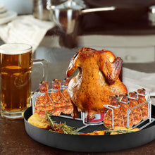 Load image into Gallery viewer, Beer Can Chicken Holder 2in1 Chicken Wing/Leg Rack for Smoker,Oven,Grill,Roasting Rack