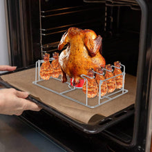 Load image into Gallery viewer, Beer Can Chicken Holder 2in1 Chicken Wing/Leg Rack for Smoker,Oven,Grill,Roasting Rack