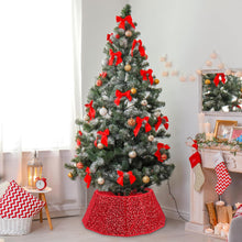 Load image into Gallery viewer, Sequin Christmas Tree Collar 31.5inch,Tree Skirt for Halloween Christmas Decoration 12-Sided Xmas Tree Base Cover (Red)