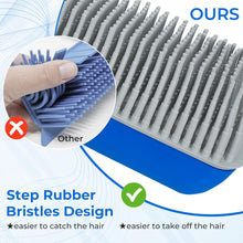 Load image into Gallery viewer, Hair Removal Broom for Fur Remover Pet Hair Rubber Broom Carpet Rake Silicone Floor Brushes with Squeegee-Blue