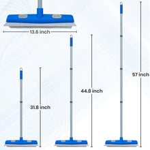 Load image into Gallery viewer, Hair Removal Broom for Fur Remover Pet Hair Rubber Broom Carpet Rake Silicone Floor Brushes with Squeegee-Blue