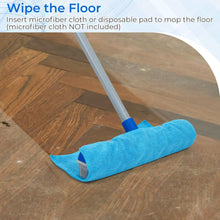 Load image into Gallery viewer, Hair Removal Broom for Fur Remover Pet Hair Rubber Broom Carpet Rake Silicone Floor Brushes with Squeegee-Blue