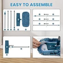 Load image into Gallery viewer, MAVRIZ Microfiber Mops for Floor Cleaning Wet and Dry Mop with 58&quot; Long Handle, Washable Mop Pad 360° Rotating Flat Mop for Hardwood, Laminate, Tile Floor