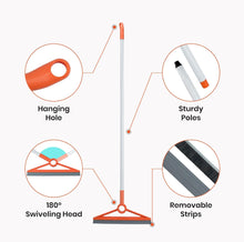 Load image into Gallery viewer, Air Broom with Removable Rubber Strip and Broom Bristle, Silicone Broom for Indoor Cleaning, Multifunctional Floor Squeegee for Dust, Hair, Liquids