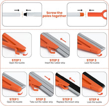 Load image into Gallery viewer, Air Broom with Removable Rubber Strip and Broom Bristle, Silicone Broom for Indoor Cleaning, Multifunctional Floor Squeegee for Dust, Hair, Liquids