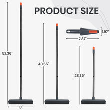 Load image into Gallery viewer, Pet Hair Removal Rubber Broom with Squeegee Carpet Rake for Fluff Rug Silicone Broom for Hardwood Floor