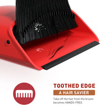 Load image into Gallery viewer, SONCAL Broom and Dustpan Set，Extendable 52&quot; Brooms for Sweeping Indoor Broom with Dustpan Combo Set for Home Kitchen Office Lobby Floor Standing Dust Pan-Red&amp;Black