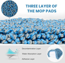 Load image into Gallery viewer, 2 Pack Reusable Mop Pads for MAVRIZ Dust Mop Refill Microfiber Mop Pad for Hardwood Floor Cleaning Machine Washable Replacement Mop Pads